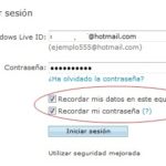 Recordar usuario en Hotmail